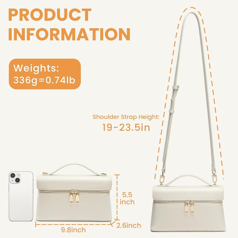 Keyli Women's Top Handle Bag Leather Small Handbags Trendy Designer Crossbody Shoulder Bag for Women Cute Quiet Purses - Image 2